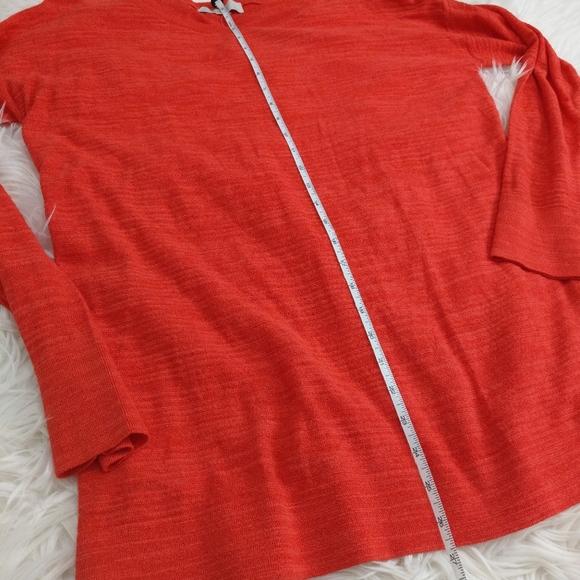 NWT LOFT Coral Tangerine Lightweight Large Sweater New - Picture 3 of 8